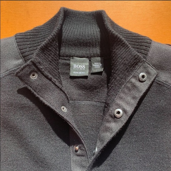 BOSS Hugo Boss Macabe Virgin Wool Patch Sweater - Picture 8 of 8